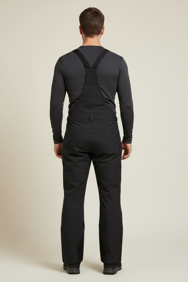 Pantalon Randonnée Noir Bretelles Imperméable Hiver Homme - Polyester - vue 2