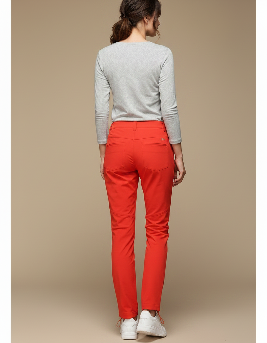 Pantalon Randonnée Orange Respirant Extensible Femme - Polyester - vue 2