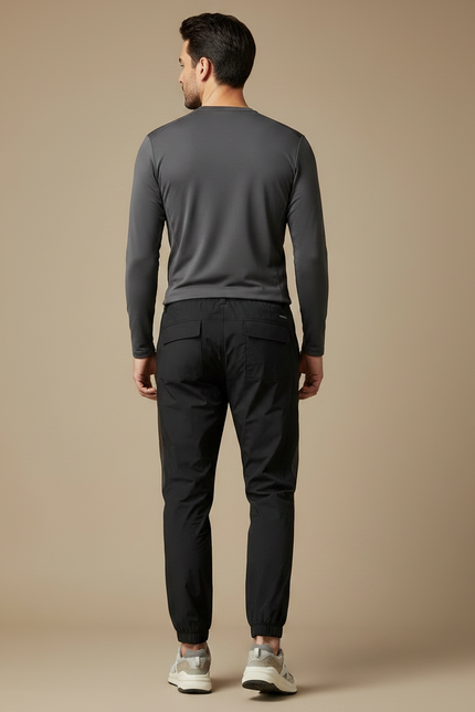 Pantalon Randonnée Noir Homme Léger Sport Cargo Élastiqué - Polyester - vue 2