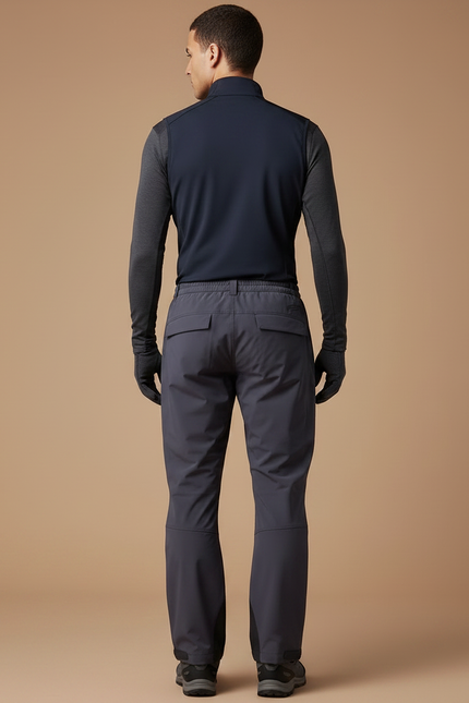 Pantalon Randonnée Gris Anthracite Ample Imperméable Sport Homme - Polyester - vue 2