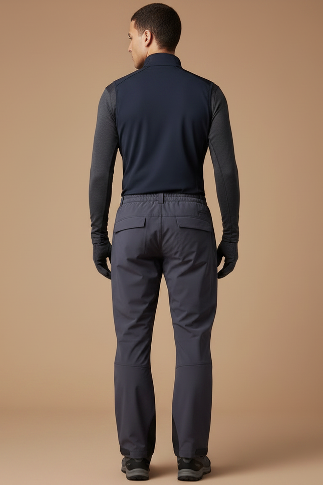 Pantalon Randonnée Gris Anthracite Ample Imperméable Sport Homme - Polyester - vue 2
