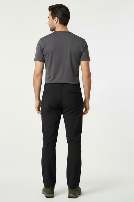 Pantalon Randonnée 2 En 1 Homme - Noir Polyester - vue 2