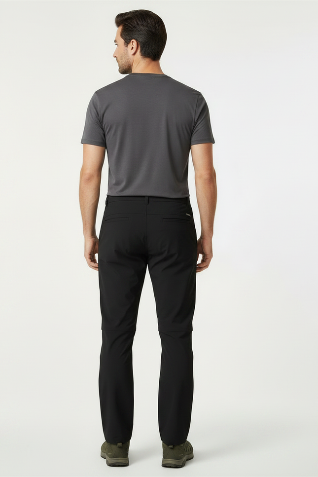 Pantalon Randonnée 2 En 1 Homme - Noir Polyester - vue 2