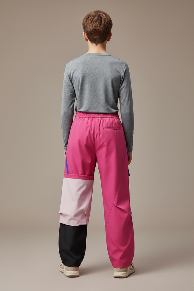 Pantalon Randonnée Rose Ample Décontracté Enfant Bicolore - Polyester - vue 2