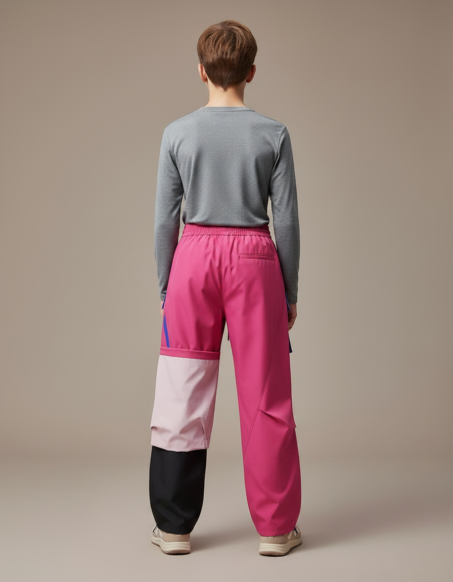 Pantalon Randonnée Rose Ample Décontracté Enfant Bicolore - Polyester - vue 2