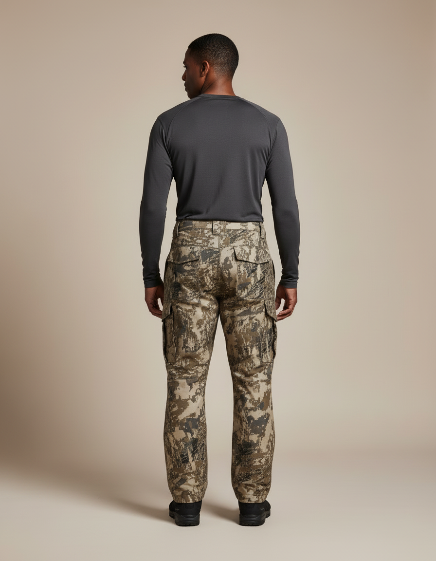 Pantalon Randonnée Camouflage Homme Chasse Épais Isolant - Multicolore Polyester - vue 2