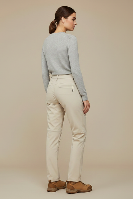 Pantalon Ski De Randonnée Femme - Beige Polyester - vue 2