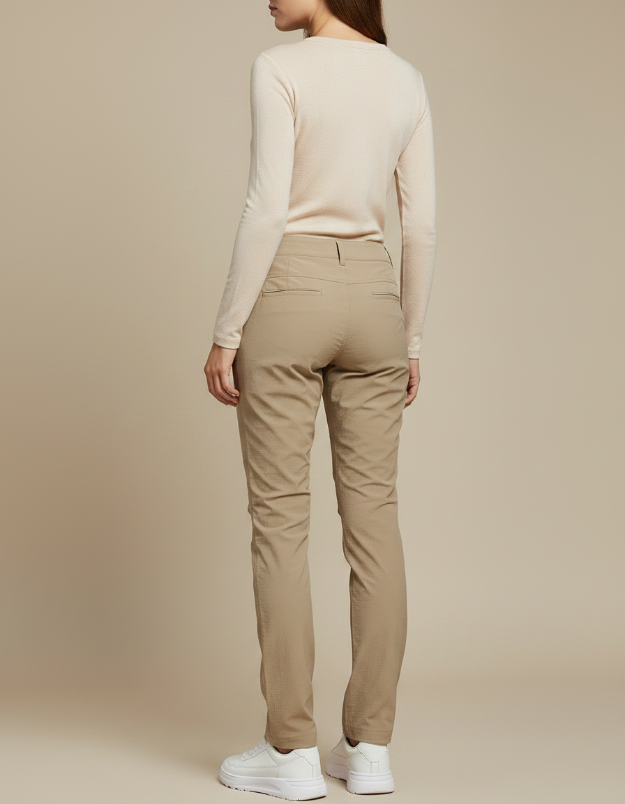 Pantalon Randonnée Beige Respirant Léger Femme - Polyester - vue 2