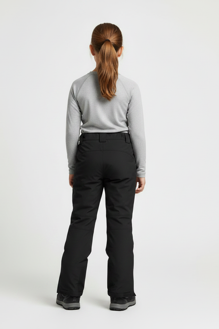 Pantalon Randonnée Noir Imperméable Thermique Fille Hiver - Polyester - vue 2