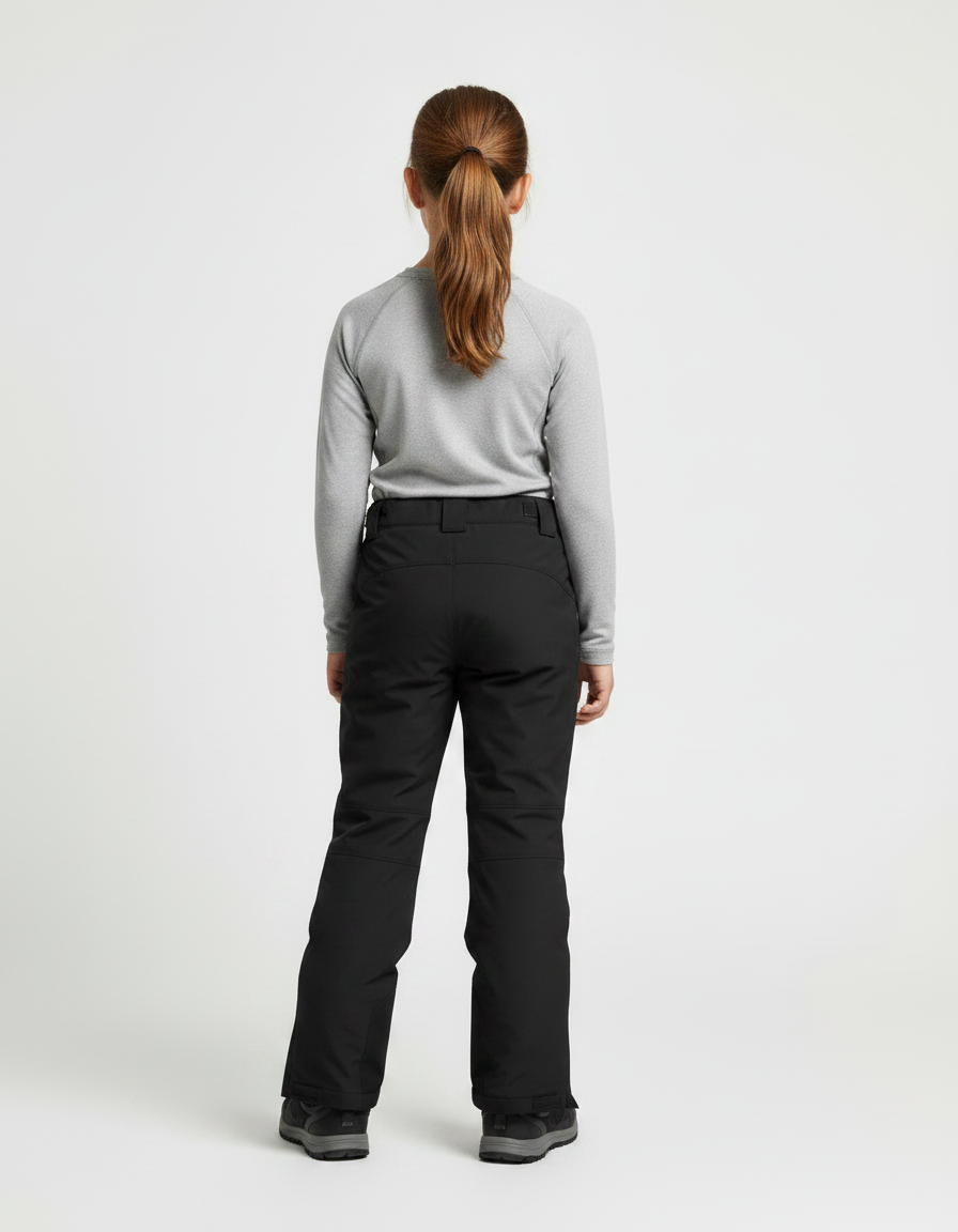 Pantalon Randonnée Noir Imperméable Thermique Fille Hiver - Polyester - vue 2
