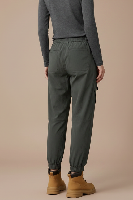 Pantalon Parachute Randonnée - Kaki Polyester - vue 2