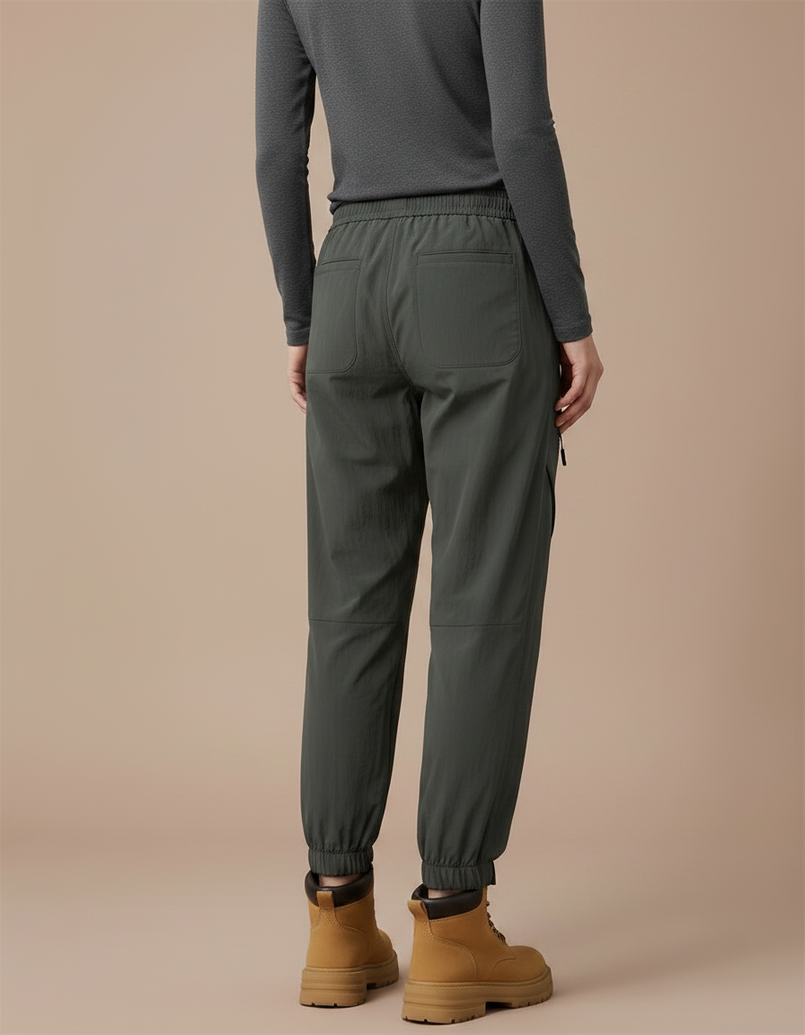 Pantalon Parachute Randonnée - Kaki Polyester - vue 2