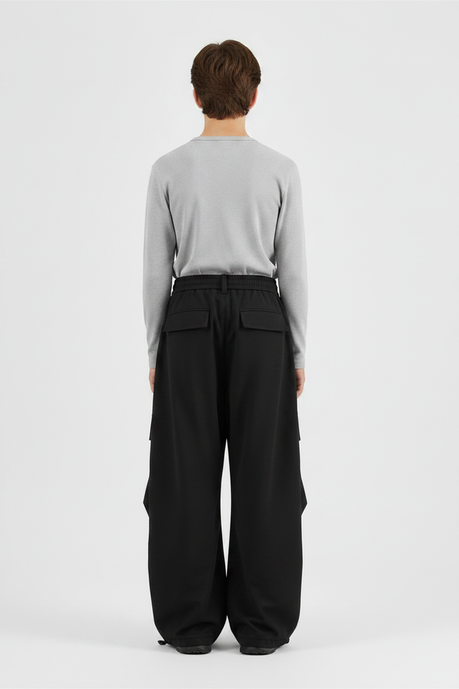 Pantalon Randonnée Noir Cargo Ample Enfant - Polyester - vue 2