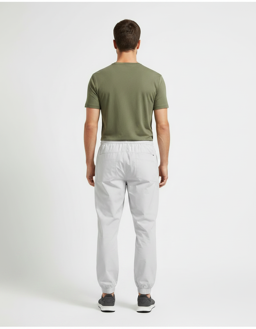 Pantalon Randonnée Gris Clair Sportif Léger Cordon - Polyester - vue 2