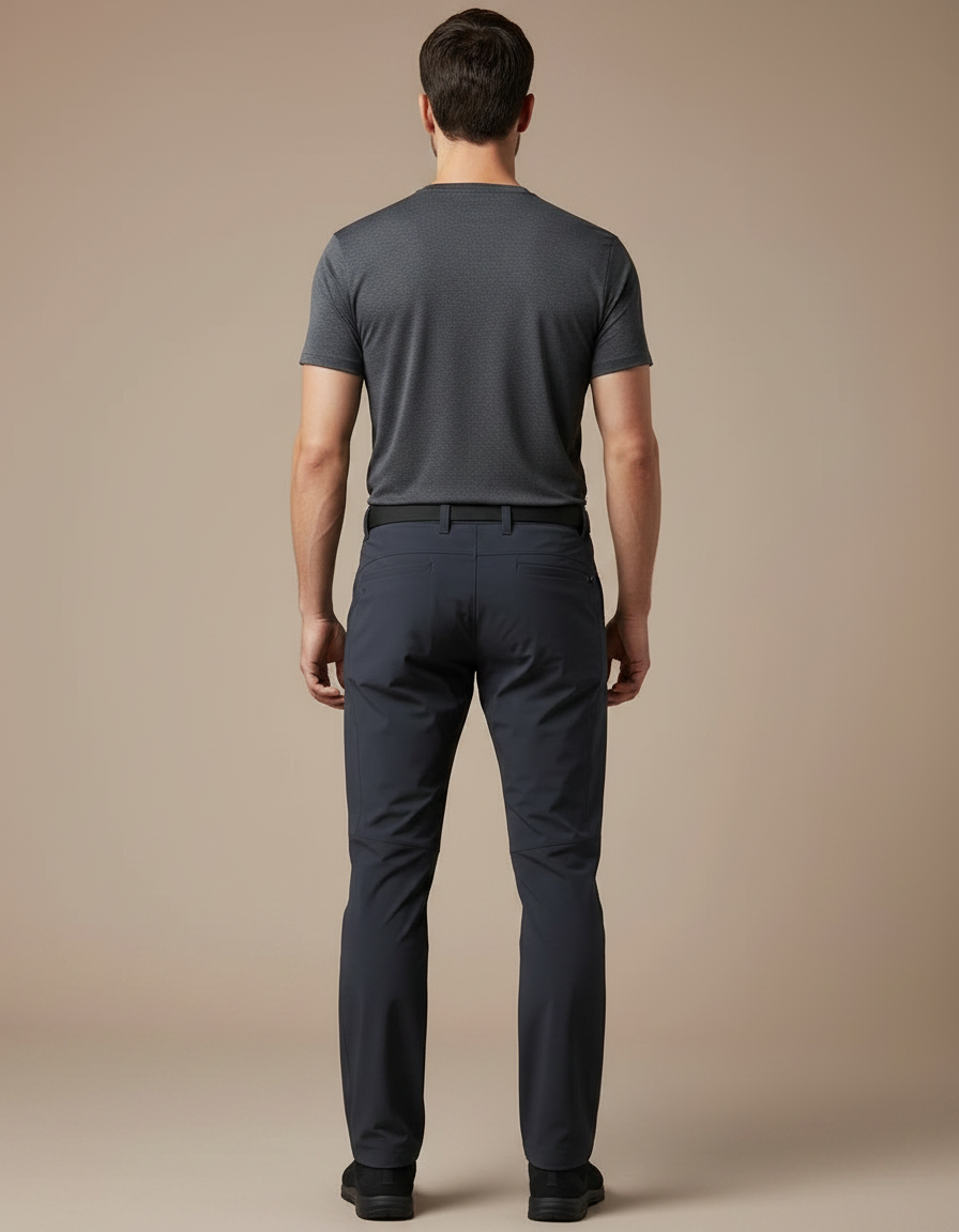Pantalon Randonnée Homme Gris Anthracite Stretch Respirant - Polyester - vue 2