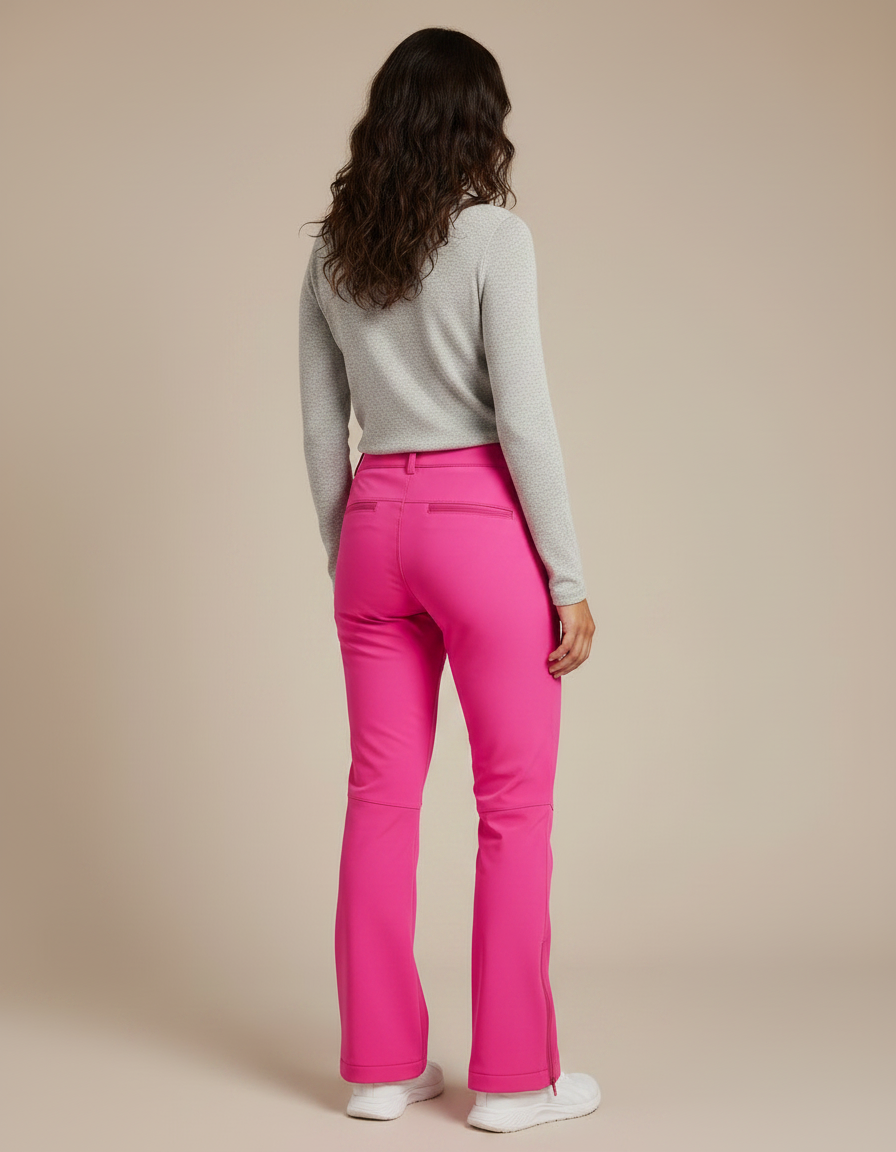 Pantalon Randonnée Rose Coupe Évasée Femme - Polyester - vue 2