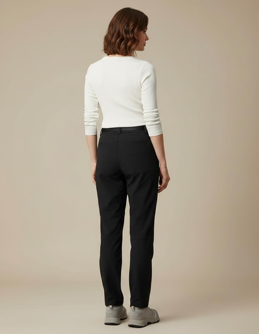 Pantalon Randonnée Noir Léger Respirant Décontracté Femme - Polyester - vue 2