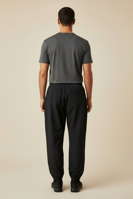 Pantalon Randonnée Noir Ample Imperméable Coupe-Vent Homme - Polyester - vue 2