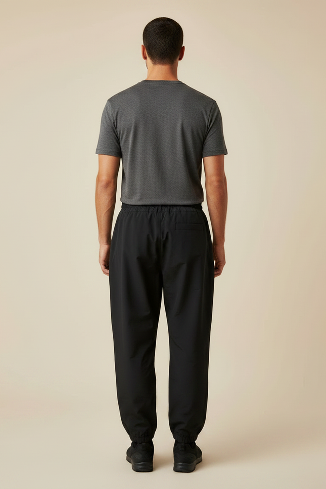 Pantalon Randonnée Noir Ample Imperméable Coupe-Vent Homme - Polyester - vue 2