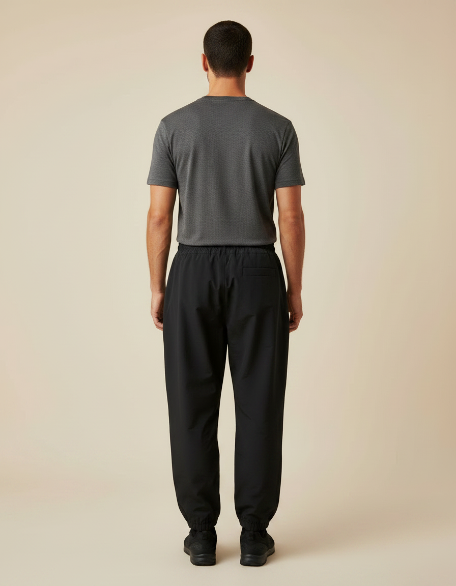 Pantalon Randonnée Noir Ample Imperméable Coupe-Vent Homme - Polyester - vue 2