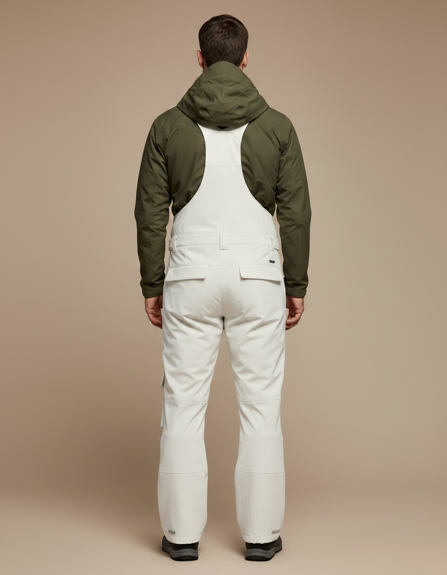 Pantalon Randonnée Beige Droit Imperméable Salopette Homme - Polyester - vue 2
