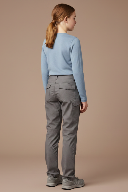Pantalon Randonnée Gris Droit Multipoches Résistant - Toile - vue 2