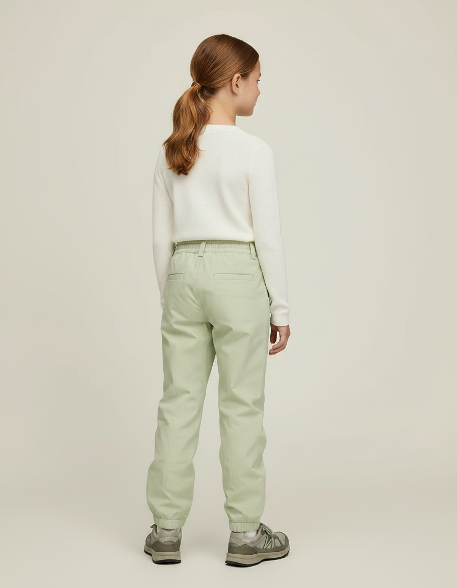 Pantalon Randonnée Vert Clair Cargo Ample Enfant - Polyester - vue 2