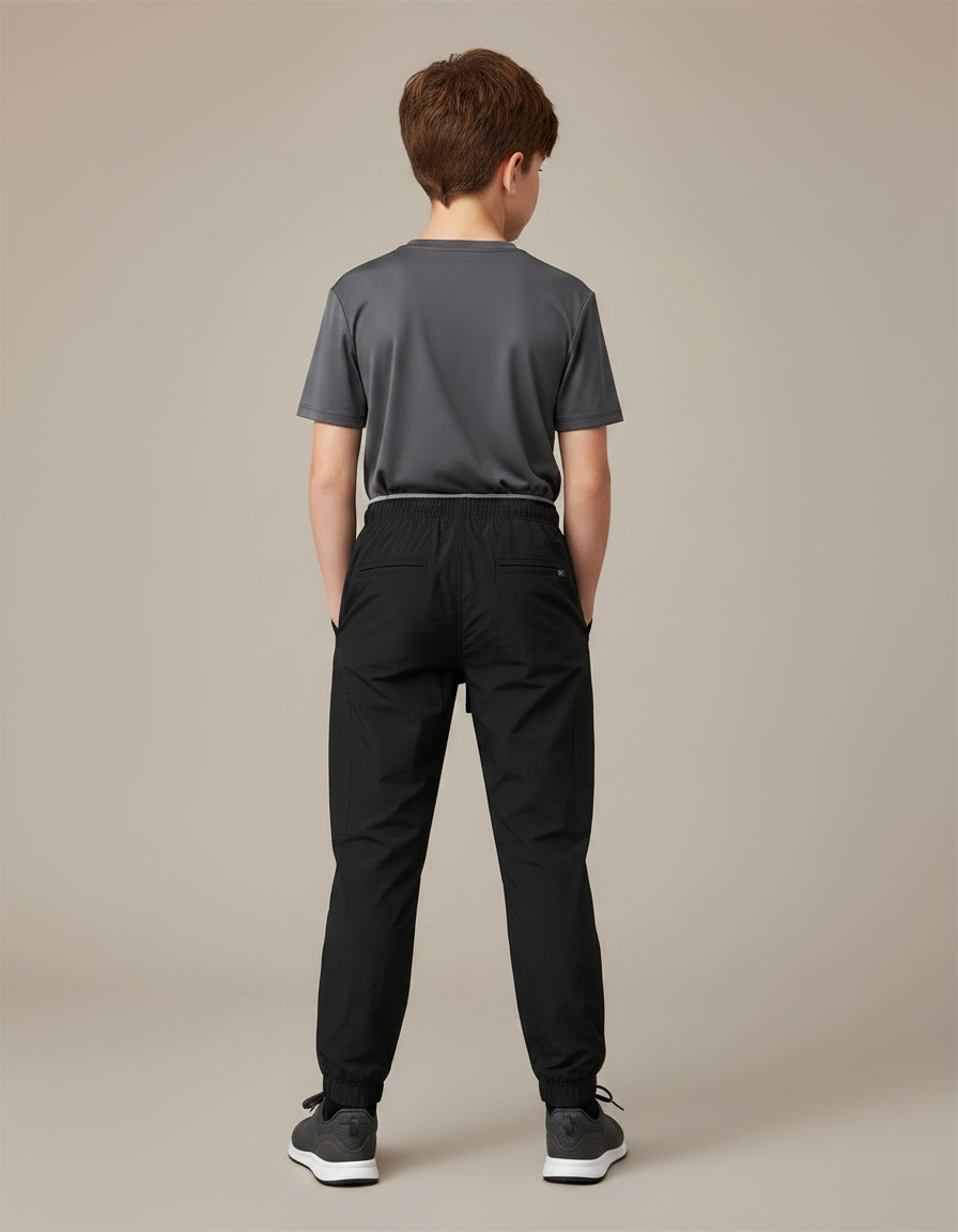 Pantalon Randonnée Noir Enfant Cargo Confortable Respirant - Polyester - vue 2