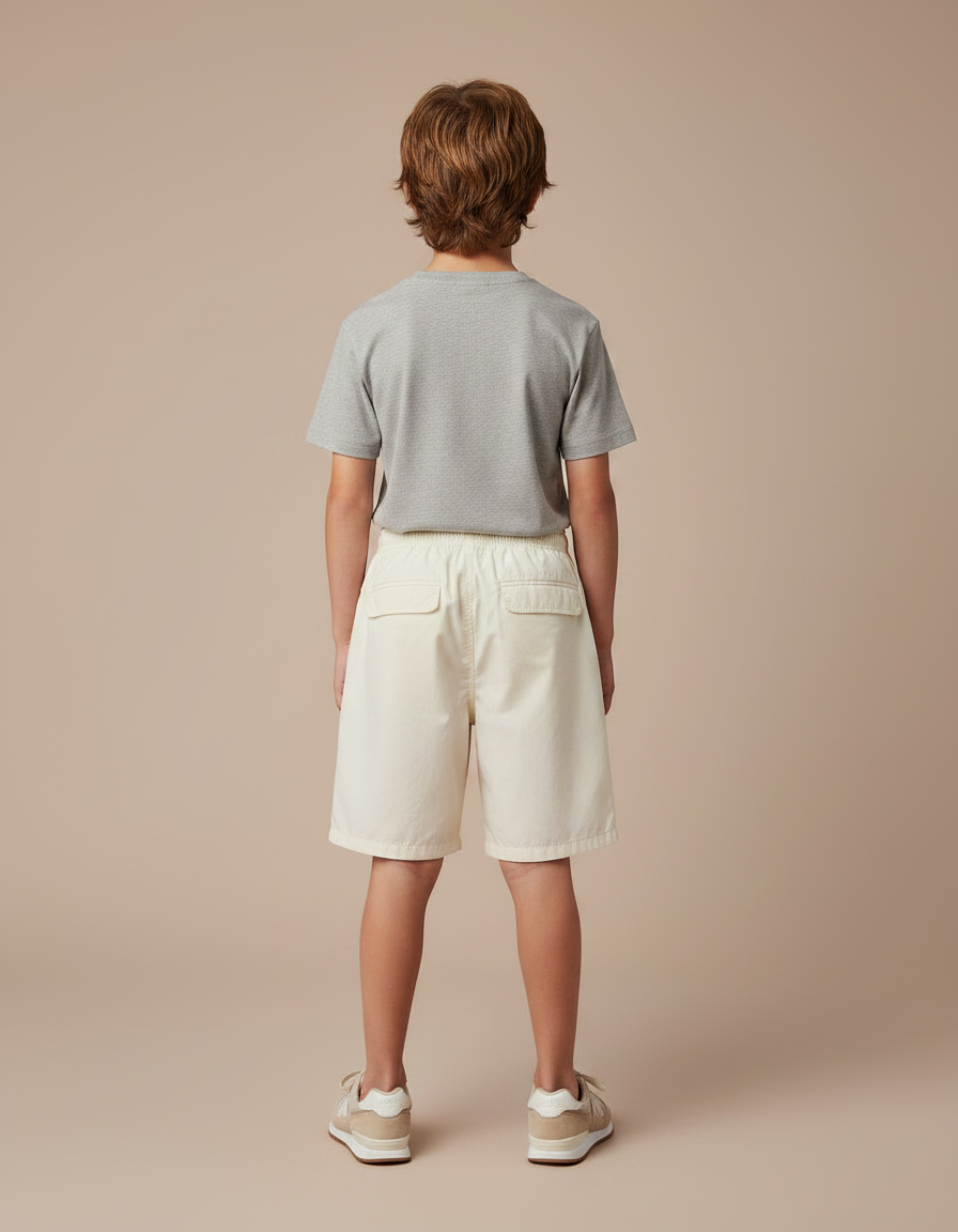 Pantalon Randonnée Beige Léger Multi-Poches Enfant - Polyester - vue 2