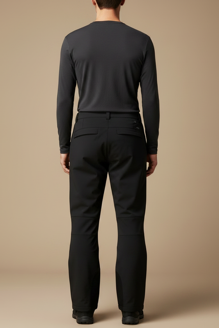 Pantalon Randonnée Noir Softshell Homme Coupe Droite - Polyester - vue 2