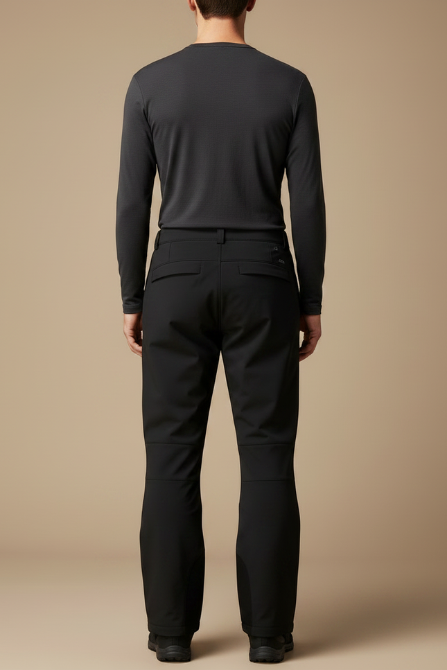 Pantalon Randonnée Noir Softshell Homme Coupe Droite - Polyester - vue 2