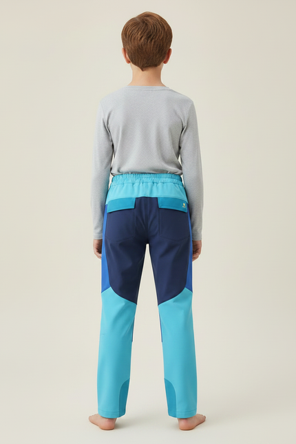 Pantalon Randonnée Enfant Bicolore Bleu Extensible Léger - Multicolore Polyester - vue 2