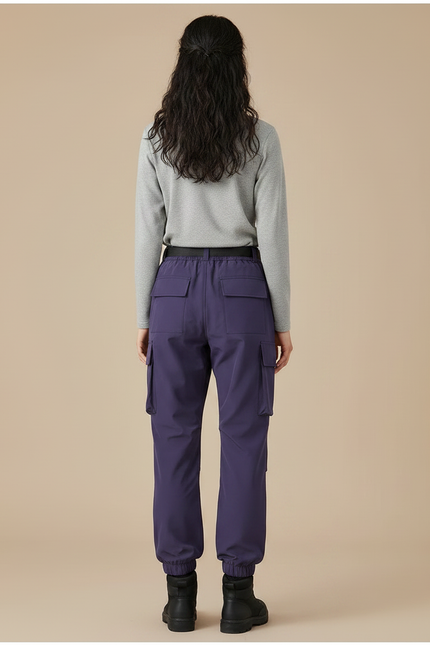 Pantalon Randonnée Violet Cargo Femme Ample Décontracté - Polyester - vue 2