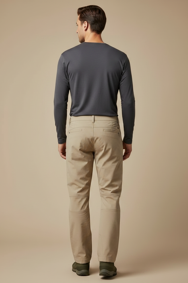 Pantalon Randonnée Beige Coupe Droite Décontracté Homme - Polyester - vue 2