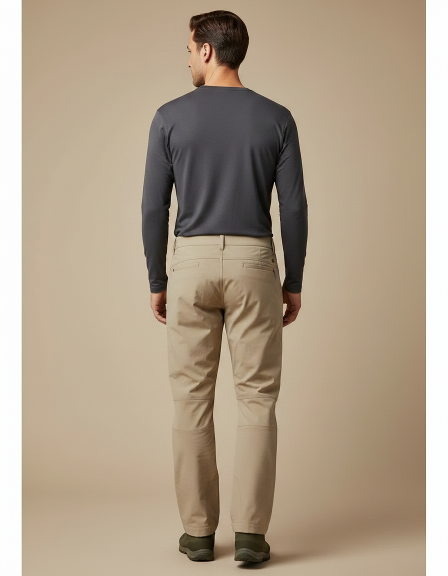 Pantalon Randonnée Beige Coupe Droite Décontracté Homme - Polyester - vue 2