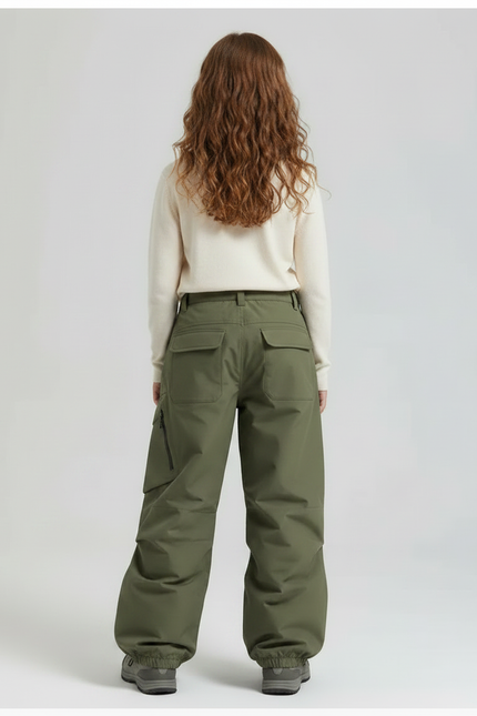 Pantalon Randonnée Kaki Ample Imperméable Enfant - Polyester - vue 2