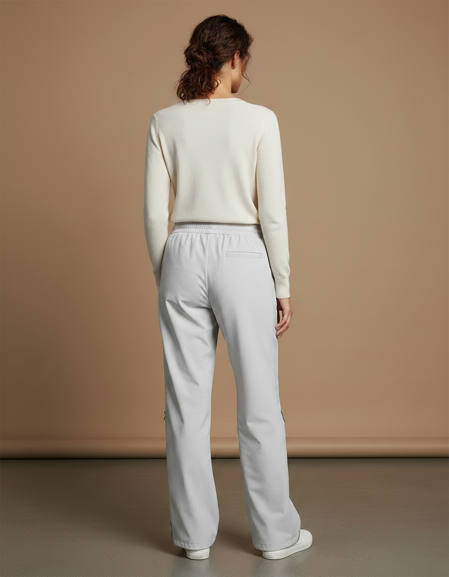 Pantalon Randonnée Gris Clair Droit Décontracté Zippé Femme - Polyester - vue 2