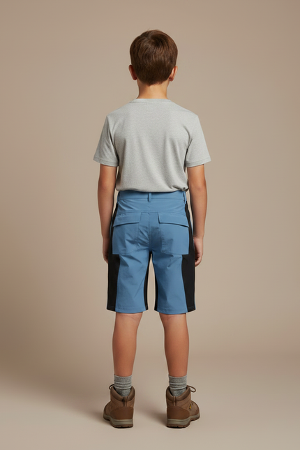 Pantalon Randonnée Court Bleu Léger Enfant - Polyester - vue 2