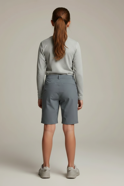 Pantalon Randonnée Gris Court Léger Enfant - Polyester - vue 2