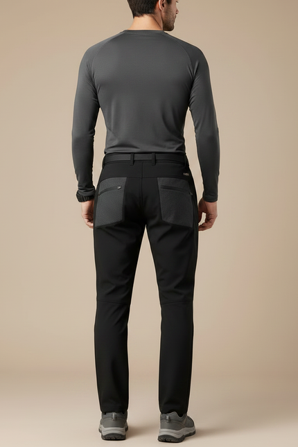 Pantalon Randonnée Noir Homme Softshell Imperméale Polaire - Polyester - vue 2