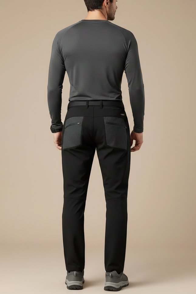 Pantalon Randonnée Noir Homme Softshell Imperméale Polaire - Polyester - vue 2