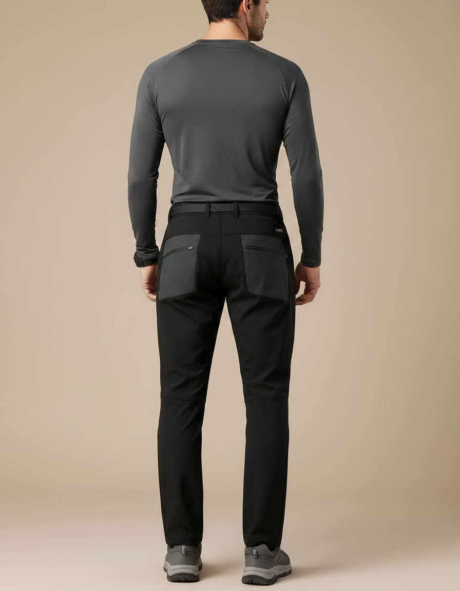 Pantalon Randonnée Noir Homme Softshell Imperméale Polaire - Polyester - vue 2