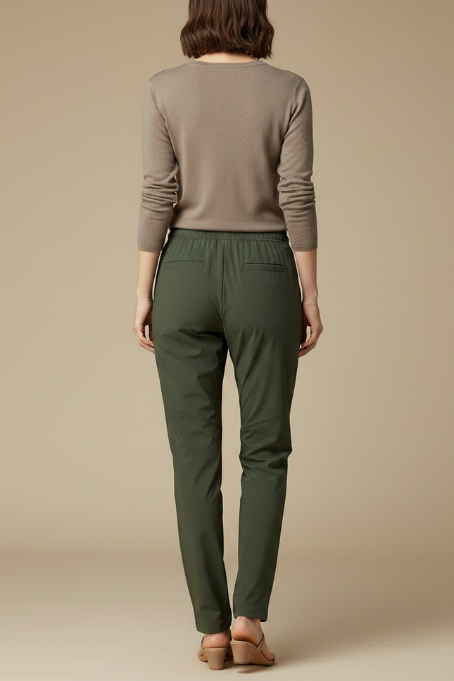 Pantalon Randonnée Vert Olive Léger Sportif Confortable - Kaki Polyester - vue 2
