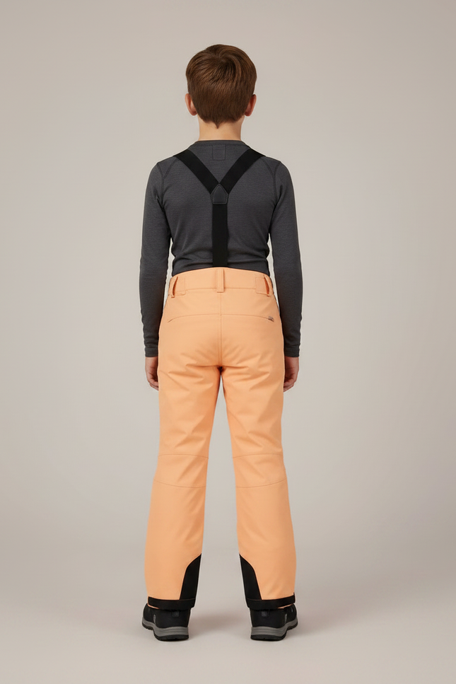 Pantalon Randonnée Orange Bretelles Imperméable Enfant - Polyester - vue 2