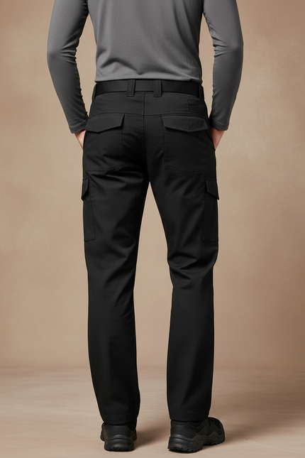 Pantalon Randonnée Noir Cargo Homme Tactique Robuste - Polyester - vue 2