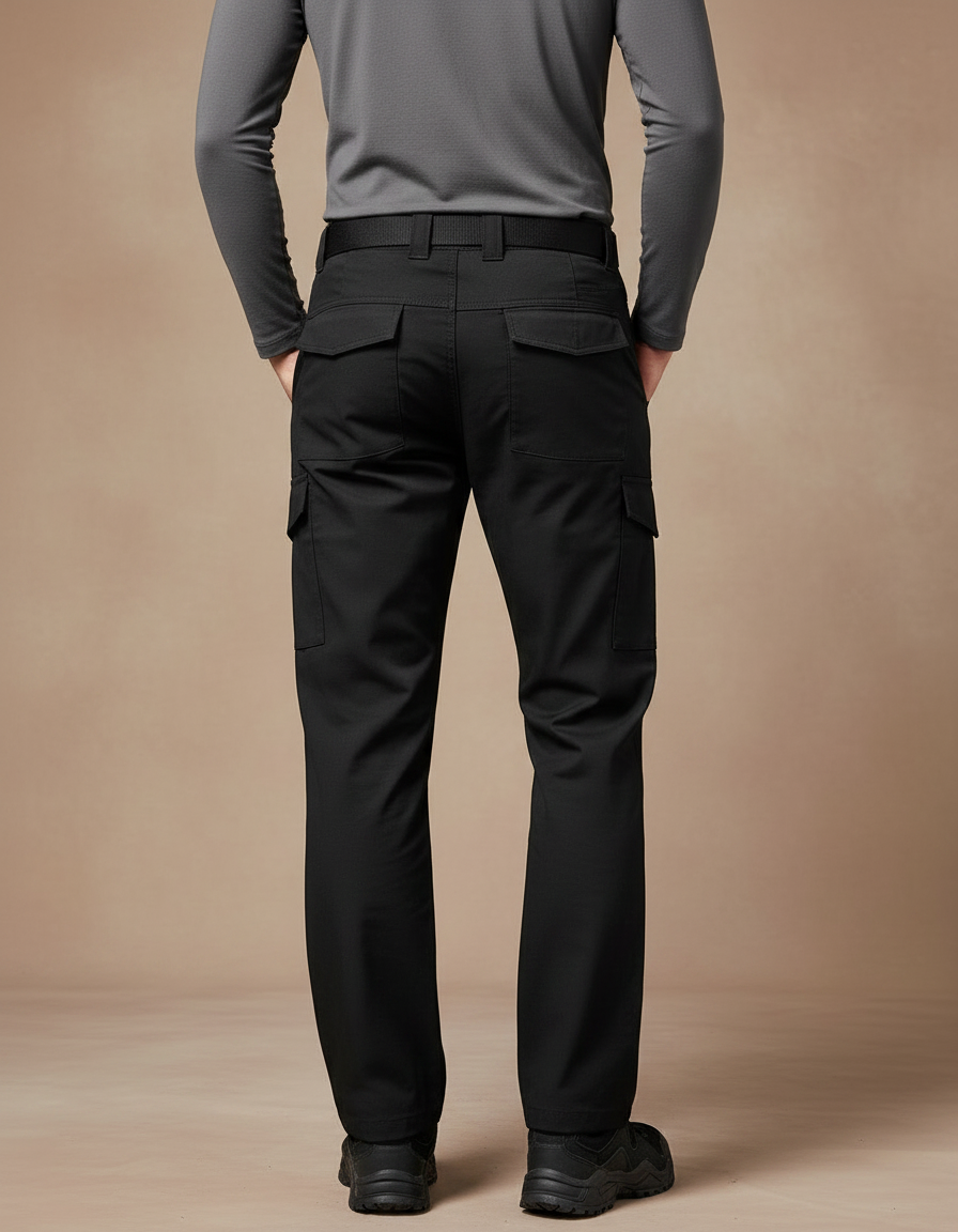Pantalon Randonnée Noir Cargo Homme Tactique Robuste - Polyester - vue 2