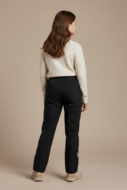 Pantalon Randonnée Noir Enfant Réfléchissant Sportif Léger - Polyester - vue 2