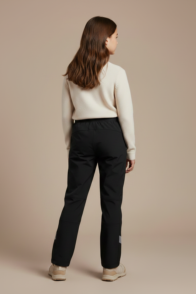 Pantalon Randonnée Noir Enfant Réfléchissant Sportif Léger - Polyester - vue 2