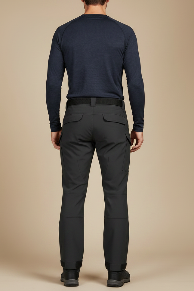 Pantalon Randonnée Noir Tactique Cargo Imperméable Homme - Polyester - vue 2