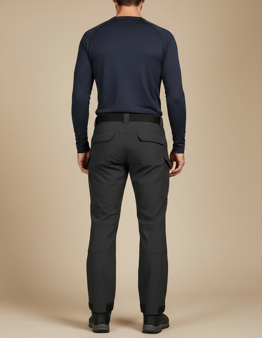 Pantalon Randonnée Noir Tactique Cargo Imperméable Homme - Polyester - vue 2